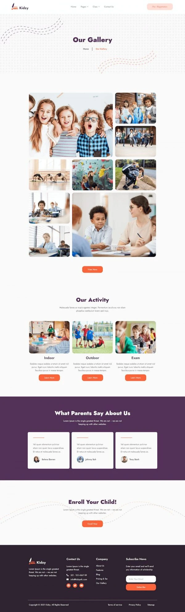 Elementary School Website Template - Elementor - Brandeclic ...