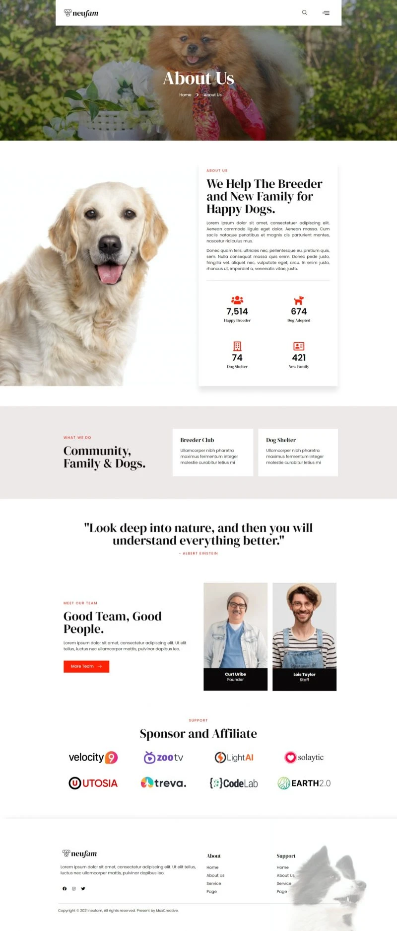 Breader Templete Dog Breeder Website Template - Elementor - Brandeclic | Markeplace ...
